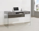 Debbie Writing Desk with Glass Legs in 2 Finishes