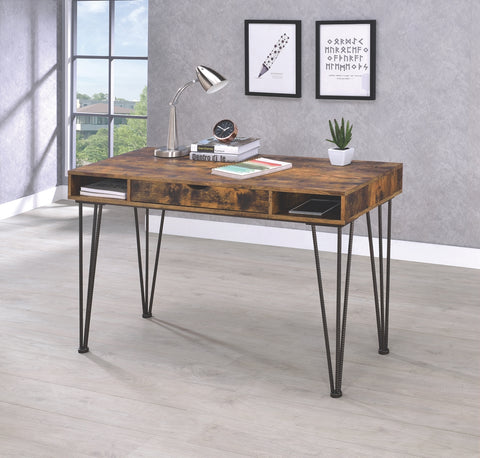 Industrial Antique Writing Desk with Storage Drawer