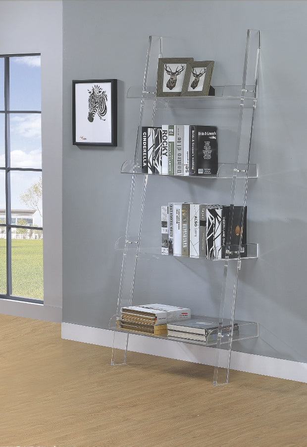 Armando Acrylic Ladder Bookcase