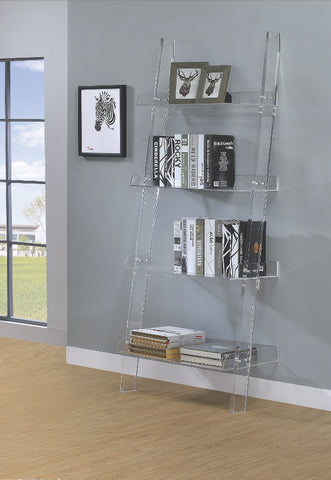 Armando Acrylic Ladder Bookcase