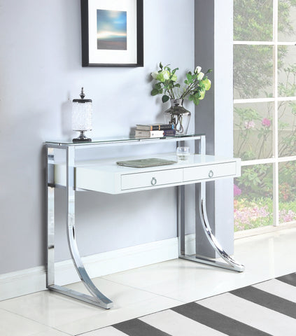 Jene Modern White Writing Desk