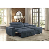 Freya Pull Out Sleeper Sectional in 3 Color Options