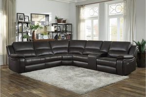 Fallon Power Reclining Sectional in Grey or Dark Brown