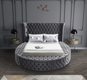 Allison Storage Round Velvet Bed  in 4 Color Options