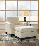 Abigail Cream Chenille Living Room Collection with Optional Queen Sleeper