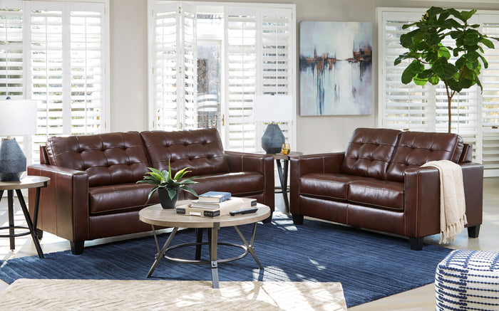 Elton Leather Living Room Collection with Optional Queen Sleeper