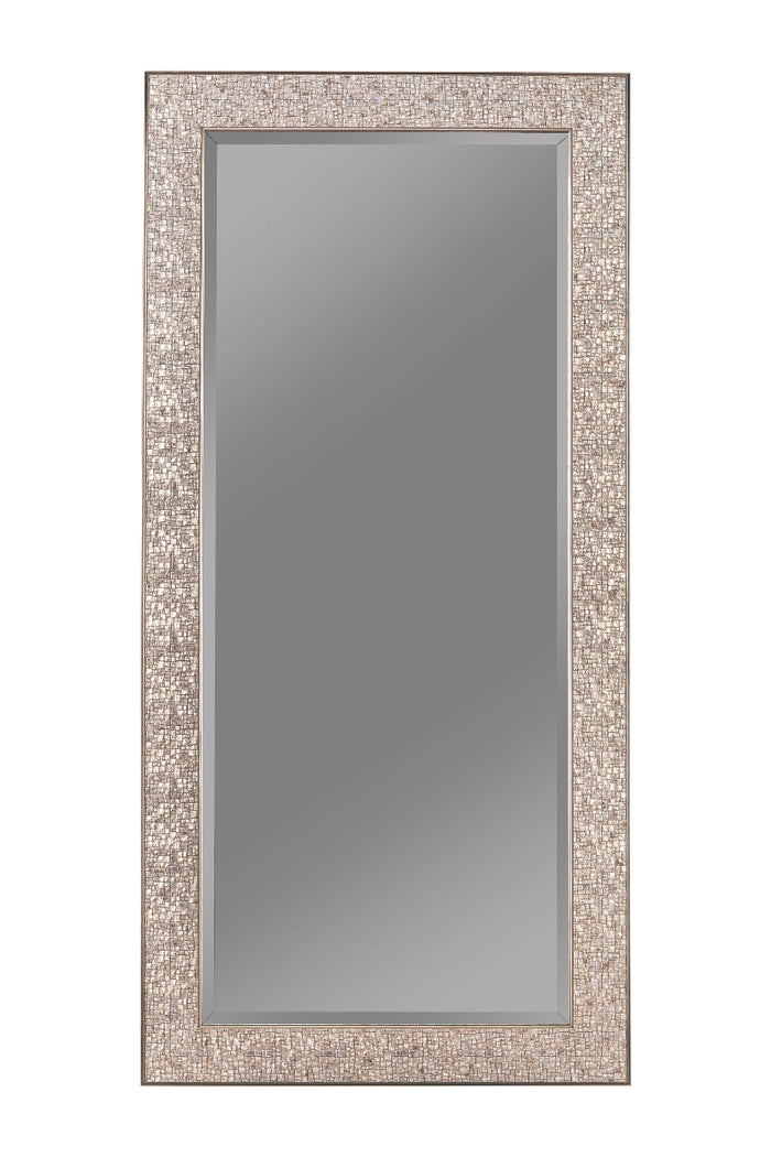 Mosaic Floor Mirror in Silver or Black