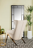 Brushed Bronze Accent Chair in Cream or Slate