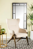 Brushed Bronze Accent Chair in Cream or Slate