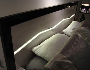 Turi Modern Platform Bed with LED Headboard