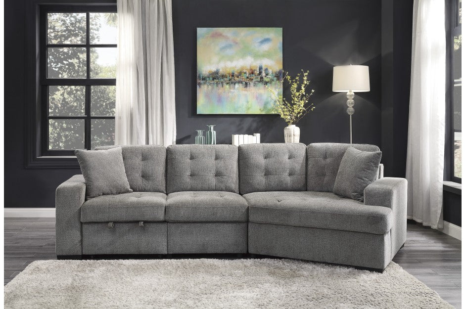 Veronica Grey Tufted Modular Sectional