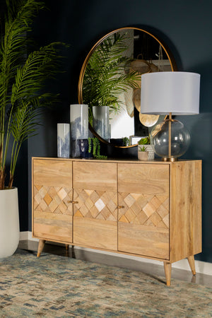 Checkered Pattern Accent Cabinet in 2 Sizes