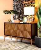 Sunburst Textured Accent Cabinet in 2 Sizes