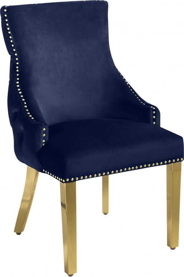 Tully Velvet Dining Chair with Gold Legs in 5 Color Options