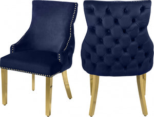 Tully Velvet Dining Chair with Gold Legs in 5 Color Options