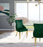 Tully Velvet Dining Chair with Gold Legs in 5 Color Options