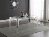 Cassidy Acrylic Dining Table in Chrome or Gold