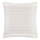 Cream Handwoven with Stripes Accent Pillow