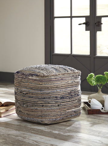 Denim Boho Chic Pouf