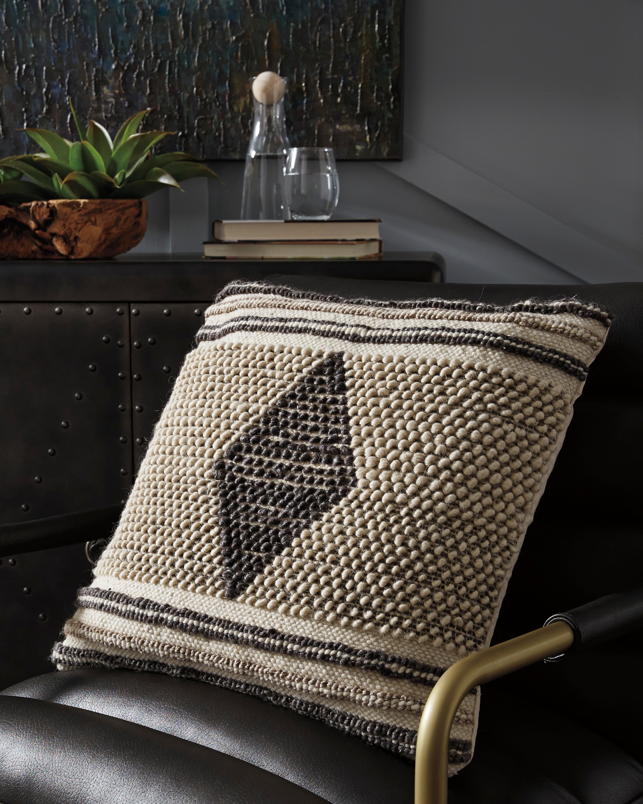 Diamond Handwoven Accent Pillow