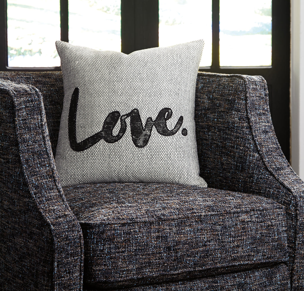 "Love" Woven Accent Pillow