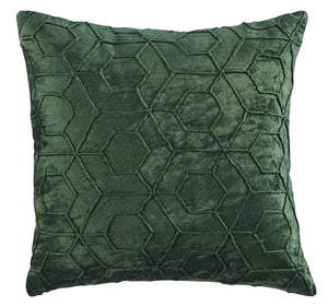 Hexagon Emerald Velvet Accent Pillow