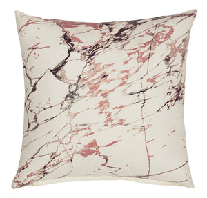 Pink Abstract Accent Pillow with Metallic Foil