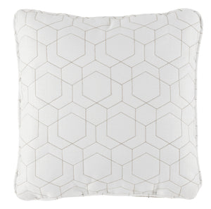 Cream Geometric Outdoor Safe Accent Pillow