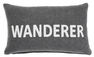 "Wanderer" Embroidered Accent Pillow