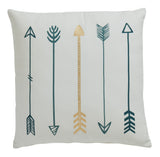 Teal/Gold Arrow Accent Pillow