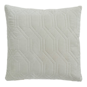 Bone Velvet Diamond Design Accent Pillow