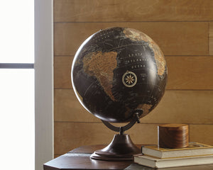 Antique Bronze Metal Spinning Globe