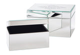 Mirrored 2-Piece Jewelry Box Set