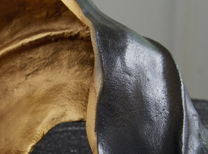 Contemporary Black & Gold Sculpture in Cast Aluminum