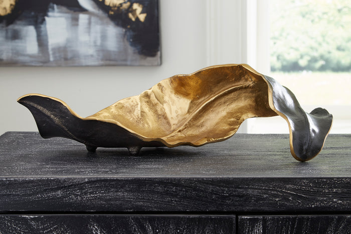 Contemporary Black & Gold Sculpture in Cast Aluminum