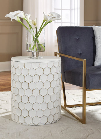 Honeycomb Design Accent Stool