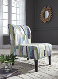 Trenton Fabric Armless Accent Chair in 3 Pattern Options