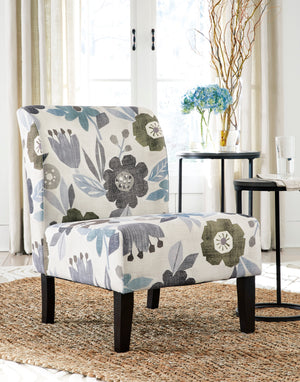 Trenton Fabric Armless Accent Chair in 3 Pattern Options