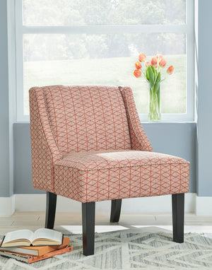 Jain Diamond Pattern Accent Chair in Orange or Teal