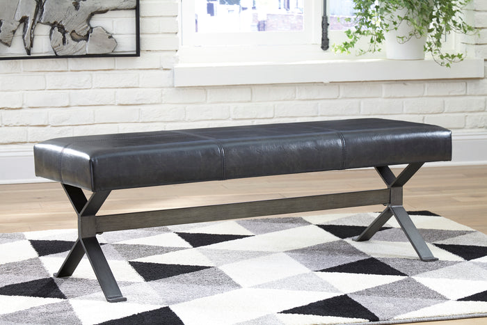Larry Black Distressed Accent Bench