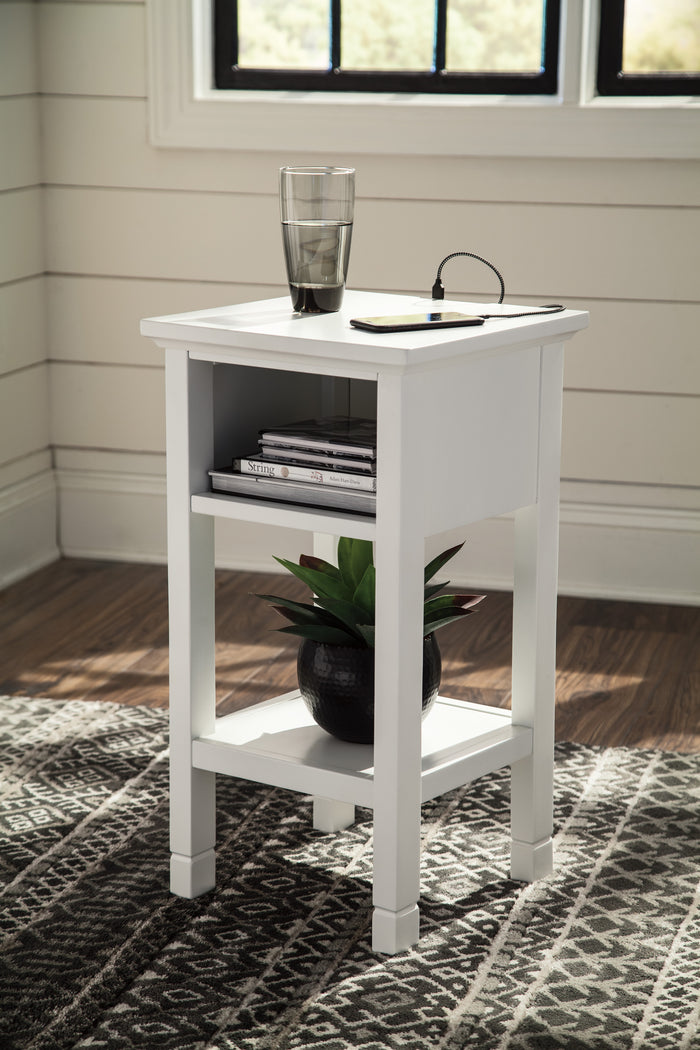 Merrill Accent Table with USB Charging Ports in 3 Finishes