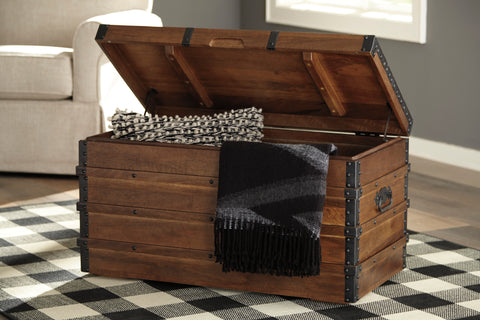 Vintage Brown Accent Storage Trunk