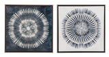 Indigo 2 Piece Abstract Canvas Wall Art Set