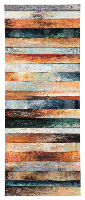 Planked Multicolors Wall Art