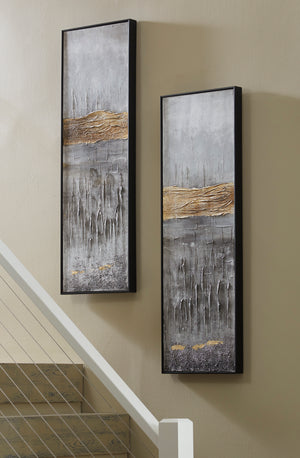 Hand Painted Abstract 2 Piece Wall Art Set