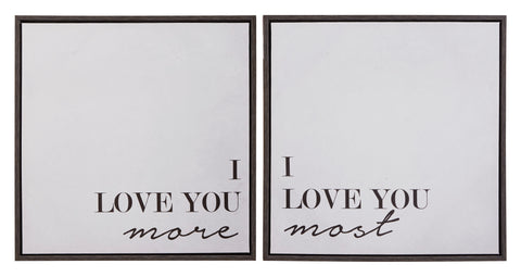 Love 2 Piece Canvas Wall Art Set