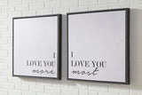 Love 2 Piece Canvas Wall Art Set