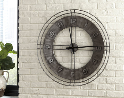 Antique Grey Metal Wall Clock