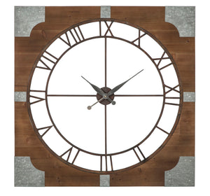 Antique Grey Metal Wall Clock