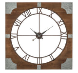 Antique Grey Metal Wall Clock